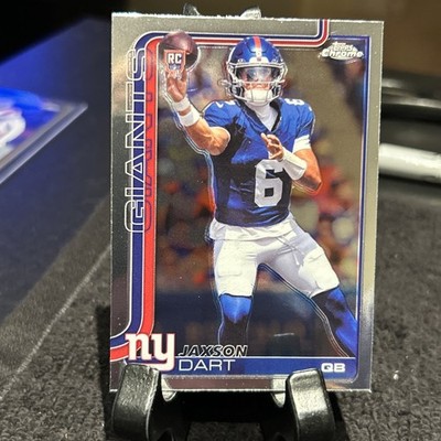 2025 Topps Chrome Football Jaxson Dart Base RC #306 GIANTS