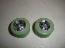 Pair of vintage Candies Silicone green slot car tires