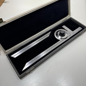 SOMET Metric Universal Bevel Protractor 300mm, 200mm Straight Edge w/ Case