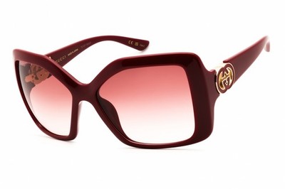 New Gucci GG2015S 002 Burgundy/Red Gradient 59-16-130 Sunglasses