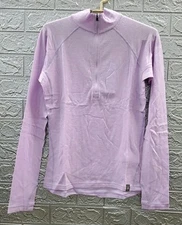 New IBEX Woolies Pro Tech 1/4 Zip Pullover Shirt Lilac Size Small