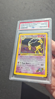 Pokemon PSA 10 1ST EDITION GYM CHALLENGE SABRINA'S ALAKAZAM 16/132