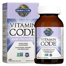 Garden of Life Vitamin Code Raw Prenatal Multivitamin 180 Veg Capsules