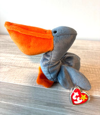 1996, Retired, "Scoop" The Pelican, Ty Beanie Baby, Plush, Toy, W/Tags