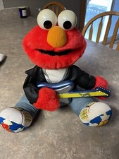 Vintage 1997 Rock N Roll Elmo Guitar Plays Music Sings Plush