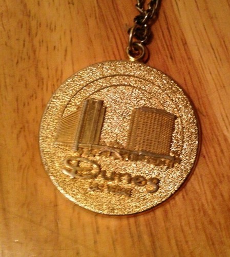 Vintage Dunes Casino Medallion Pendant, Las Vegas, NV. Gold Tone . - Picture 5 of 8