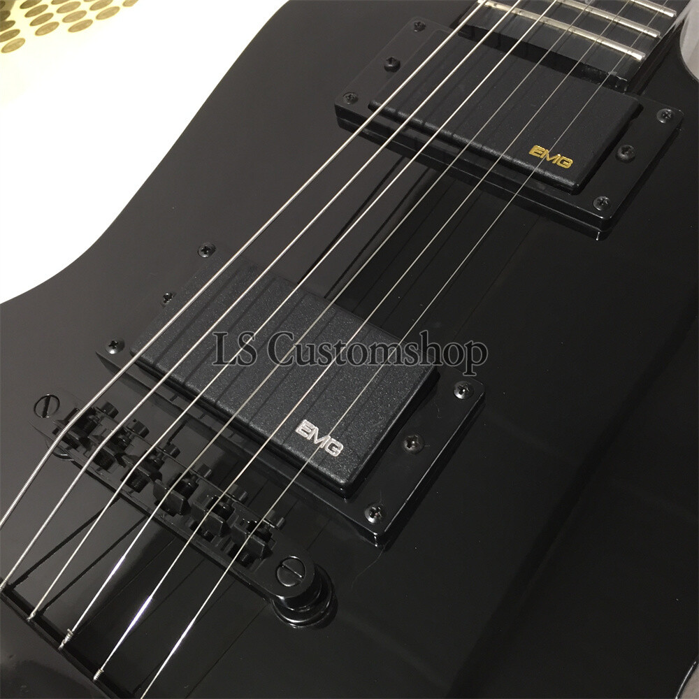 Metallica James Hetfield Snake Inlay Electric Guitar Black 6