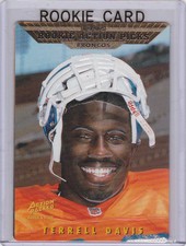 TERRELL DAVIS ROOKIE CARD Denver Broncos 1995 Action Packed FOOTBALL NFL RC