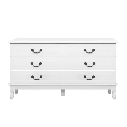 Lowboy Storage Chest Of Drawers Bedroom Cabinet Table Dresser Furniture White - Picture 4 of 8