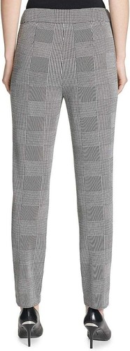 Calvin Klein Women's Size 12 Glen Plaid Gray/Black Straight Ankle Pants NWT - Picture 3 of 12