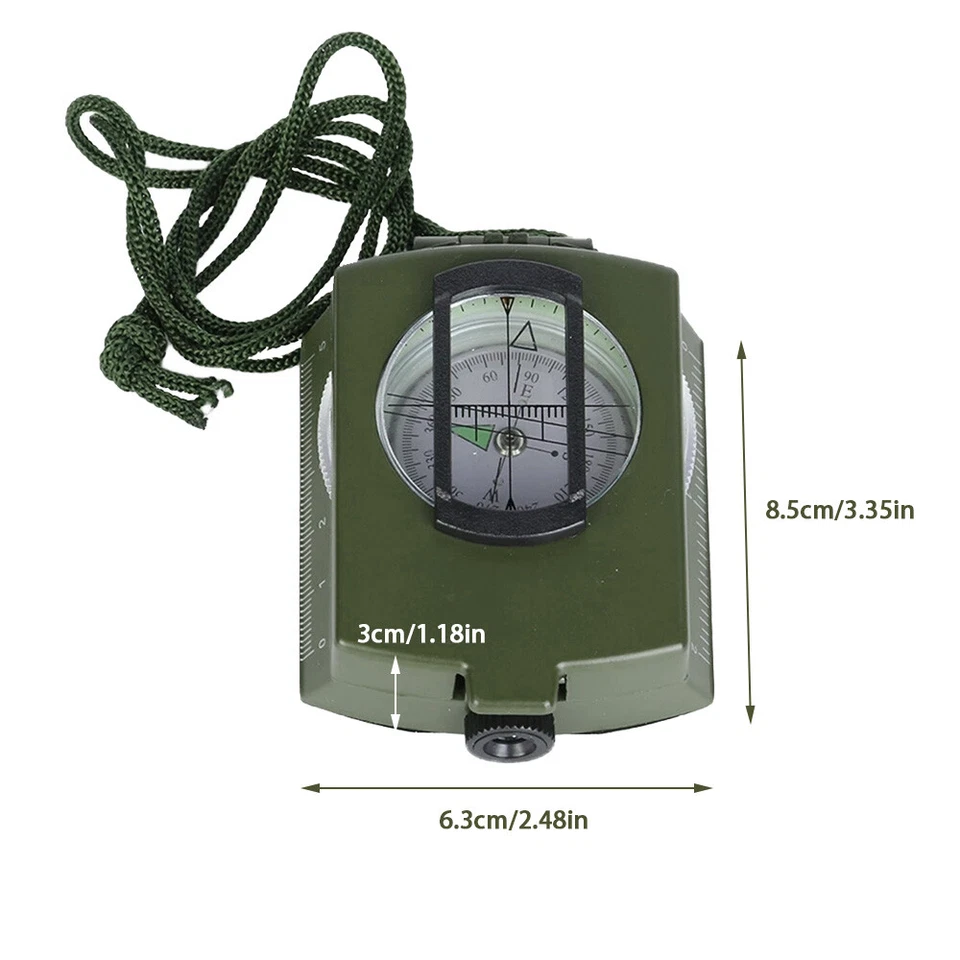 Bundeswehr Armeekompass mit Etui Oliv Army Kompass Metallgehäuse Marschkompass - Bild 3 von 4