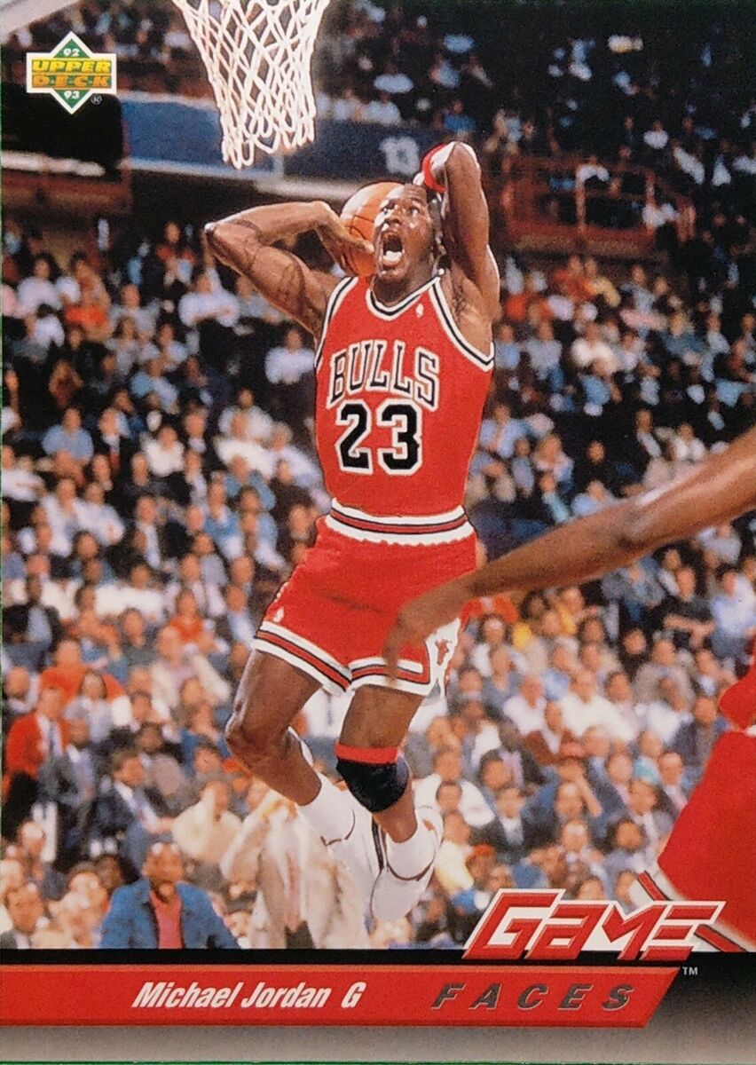 MICHAEL JORDAN GAME FACES NBA BASKETBALL CARD #488 UPPER MICHAEL JORDAN GAME FACES NBA BASKETBALL CARD #488 UPPER
