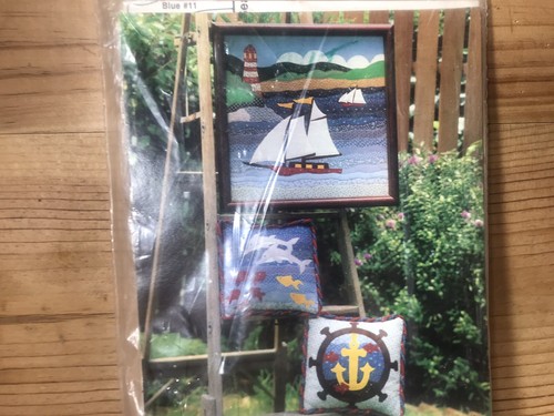 Vintage 1982 V.I.P. Craft Applique Pattern By the Sea Wall Hanging & Pillows - Picture 3 of 6