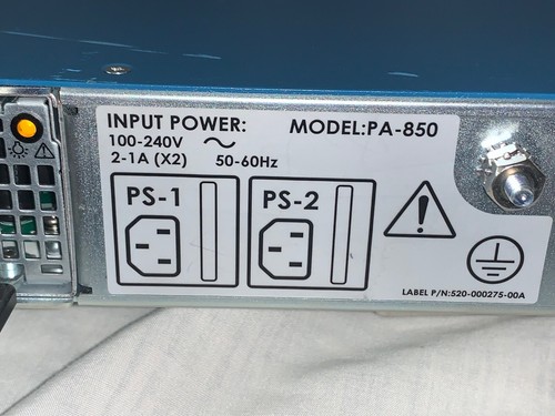 Palo Alto PA-850 Next-Generation Firewall VPN Gateway w/ Power cord & Rack-ears - Afbeelding 12 van 16