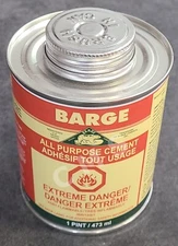 Barge Original All-Purpose Cement 1 Pint / 1PT/ 16Oz Shoe Glue Quabaug Yellow