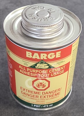 Barge Original All-Purpose Cement 1 Pint / 1PT/ 16Oz Shoe Glue Quabaug Yellow
