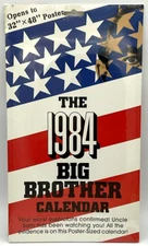 The 1984 Big Brother Calendar Sealed 32” x 48” Poster American History Orwellian