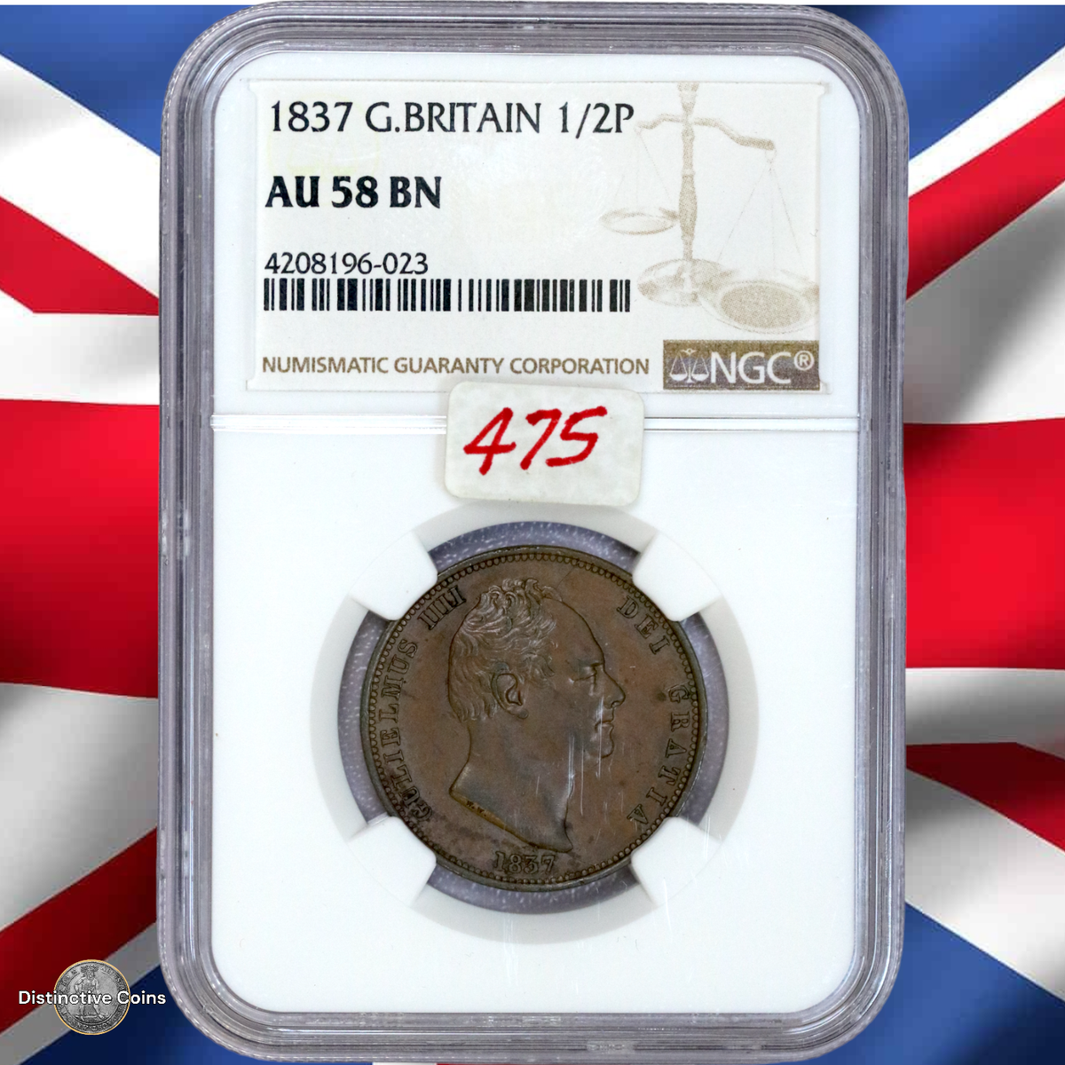 Great Britain 1837 1/2 Penny NGC AU58BN - GBS059 | eBay