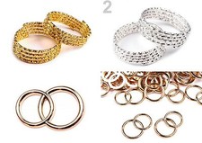 Streudeko Ringe Herzen gold silber Hochzeit Deko Streuteile Scrapbooking 