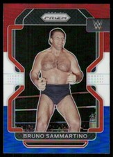 2022 Panini Prizm WWE Red White Blue #159 Bruno Sammartino wrestling card