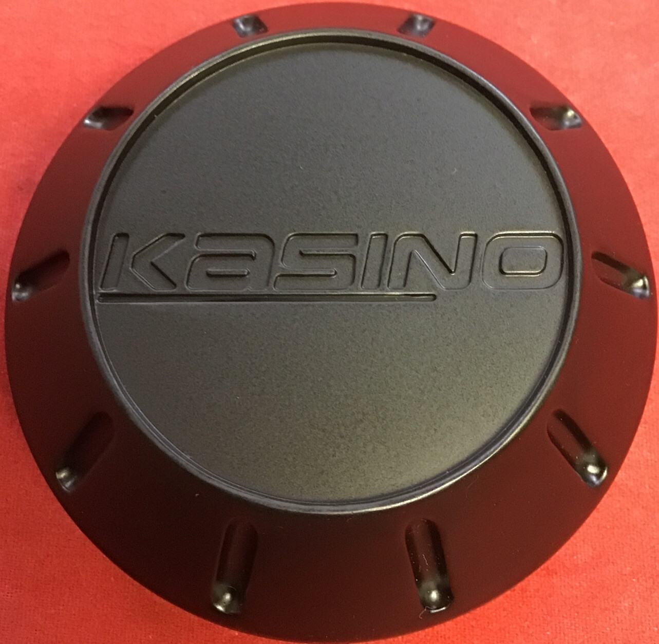 ONE NEW FLAT BLACK KASINO CENTERCAP PD-CAP71-P1035/LG1010-66 11603