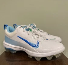Nike Force Trout 9 Pro MCS Baseball Cleats White Blue Mens Size 11 FQ7726-104