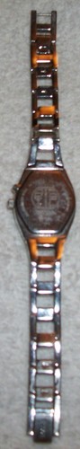 Fossil Big Tic Ladies 20mm Watch Silver Tone Red Hearts ES-9572 - RUNS New Batt - Picture 4 of 6
