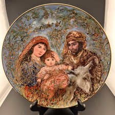 Edna Hibel  THE FLIGHT INTO EGYPT  1987 Christmas Plate - Third in Series #5874A