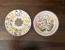 VINTAGE 1992 TIFFANY  CO CHILDS CHINA TIFFANY PLAYGROUND BOWL AND PLATE