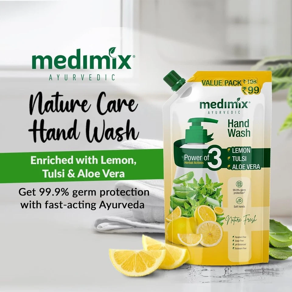 Medimix Ayurvedic Nature Fresh Handwäsche Nachfüller mit Zitrone, Tulsi & Alo... - Bild 3 von 4