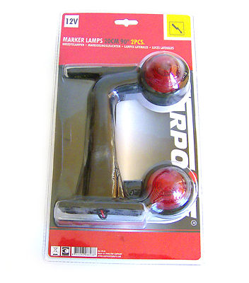 2x Carpoint Highlighter Lamps 20 CM 90° Red/White 12V 04.139.26