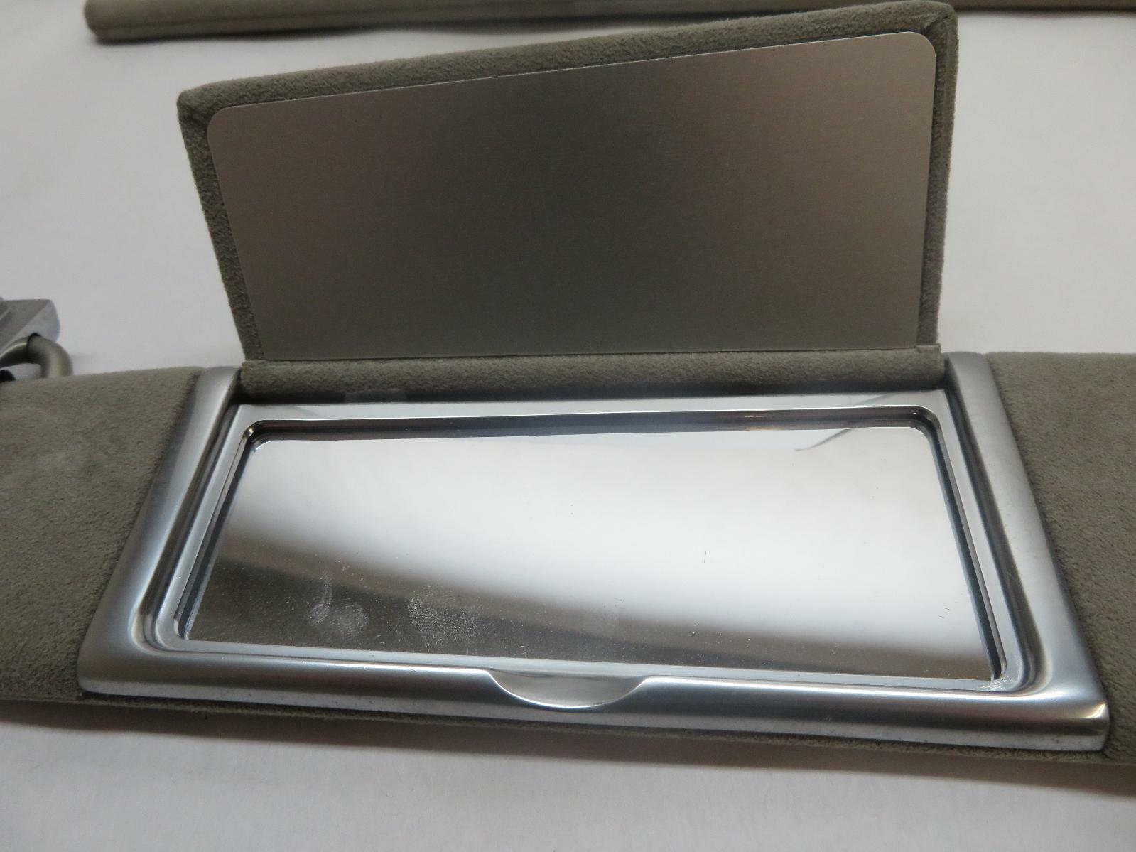 2012 ASTON MARTIN RAPIDE INTERIOR SUN VISOR SET LEFT AND RIGHT TAN SUEDE