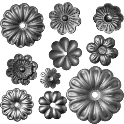 STAL Zaundekoration Zierelement Metallblumen Metallblätter Blätter Ø40-120mm