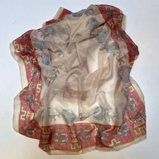 Scarf Maison Scotch Botanic La Femme Selon  Marie  Ivory w Multicolored
