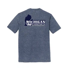 Michigan Motorsports  Logo Navy Frost  Car T-Shirt