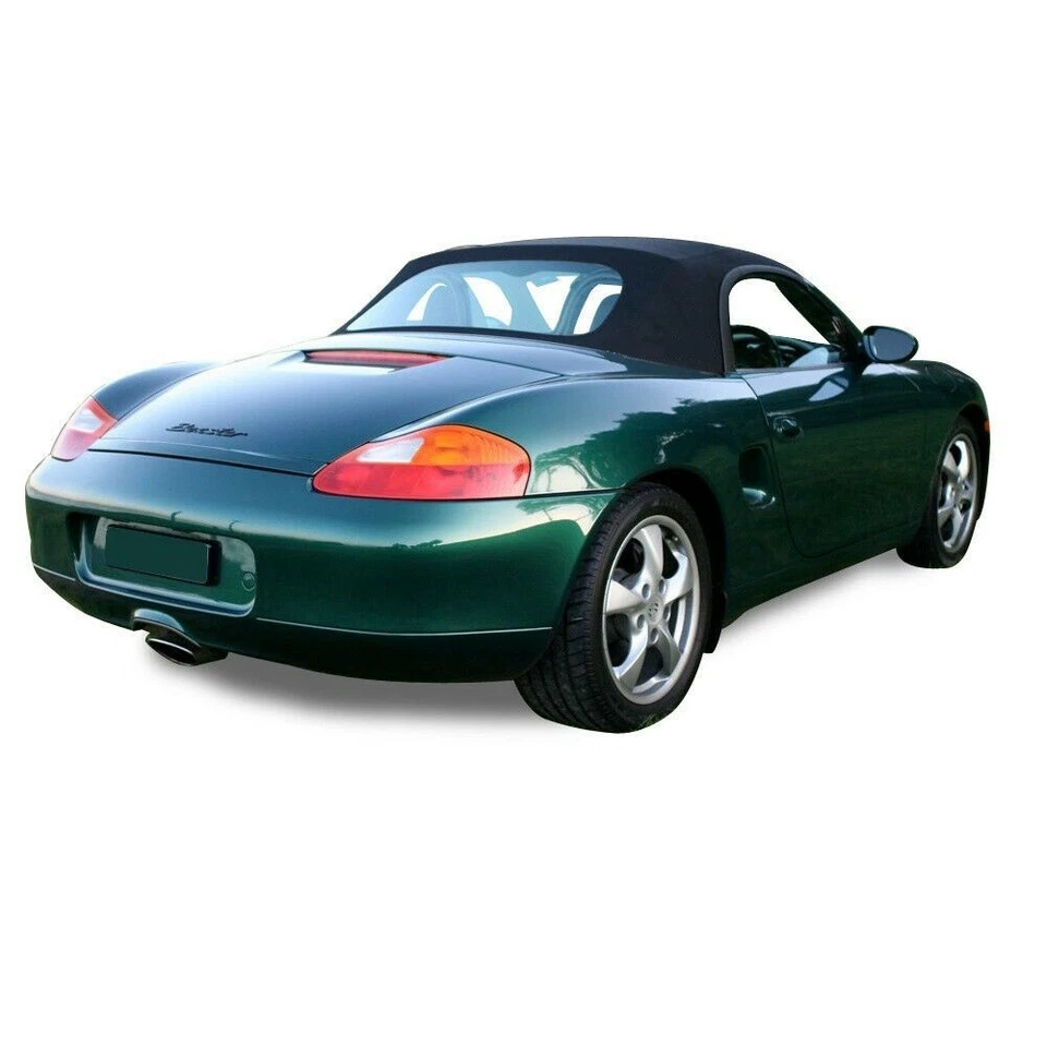 Fits:Porsche Boxster 97-02 986 Soft Top w/DOT Plastic Window Haartz Black Vinyl - Image 4 of 4