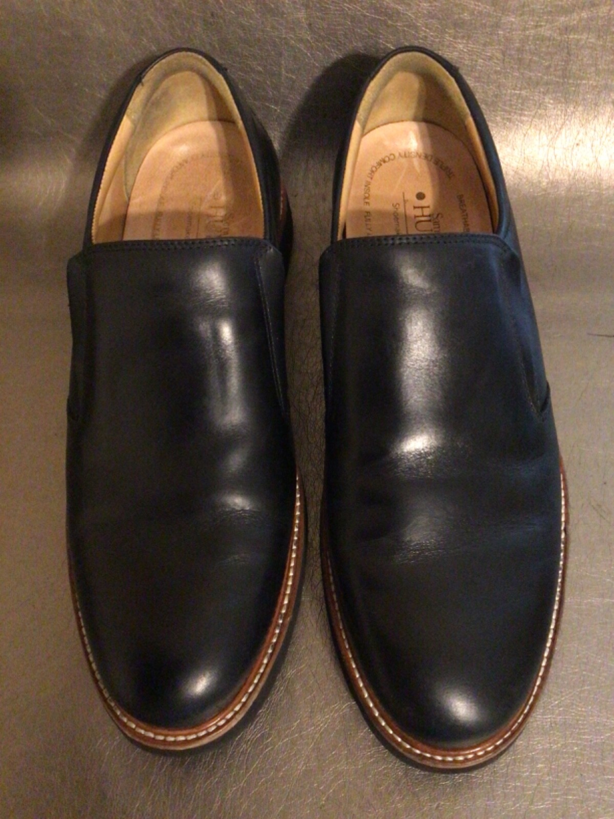 SAOLA Samuel Hubbard scarpe da viaggio frequenti slip on in pelle nera suola Vibram taglia 8