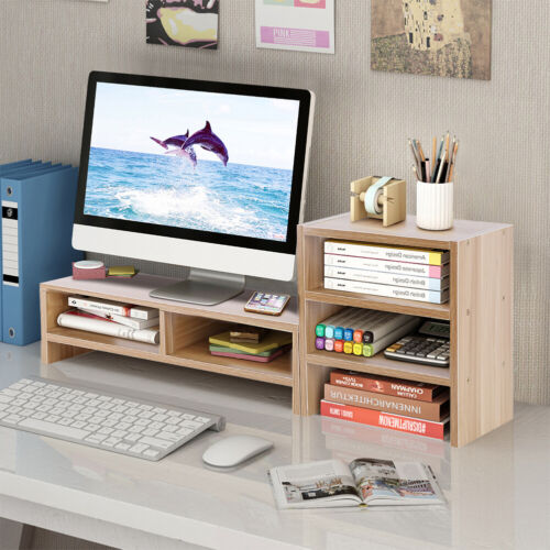 Computer Stand Storage Monitor Riser Laptop Stand Desktop Organizer 3Layer Shelf - Picture 6 of 12