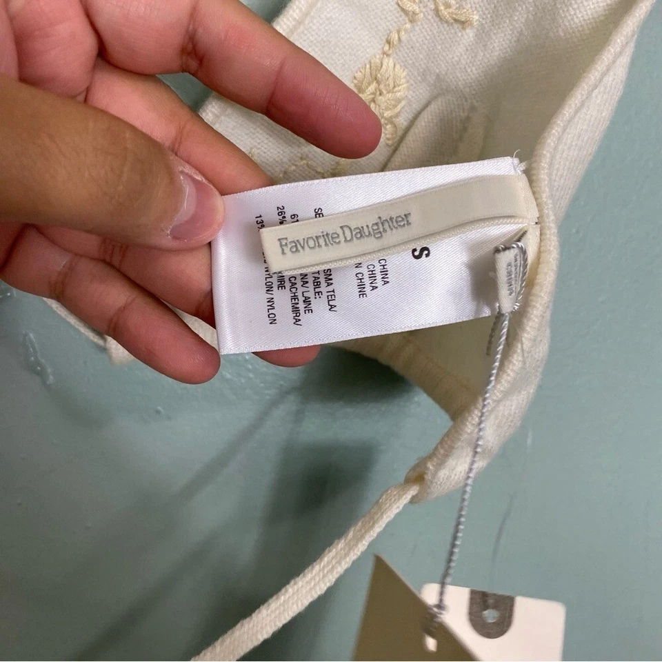 Sujetador Favorite Daughter The Lana en Crema XS Lana Cachemira Floral Foto 4 de 4