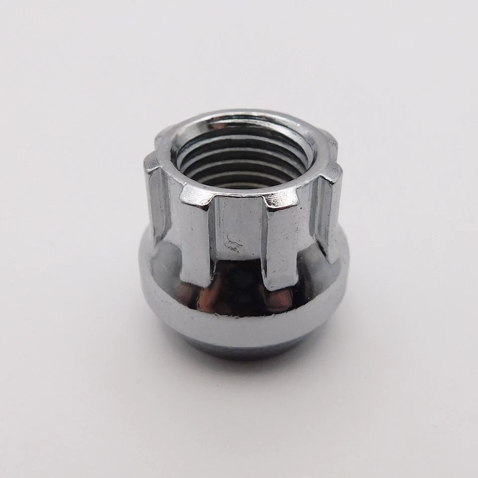 Tuercas de rueda de bloqueo M12x1.25 abiertas Bimecc (cromo) para Infiniti J30, I35, I30, G37 Foto 4 de 4