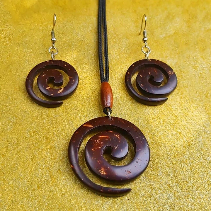 Coconut Shell Earrings Wholesale Handcrafted in Vietnam - Simple Decor