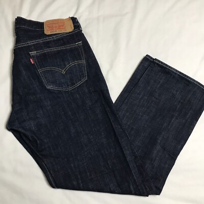 Levis 501XX Denim Jeans Mens 33 x 30 Red Tab Dark Wash Button Fly