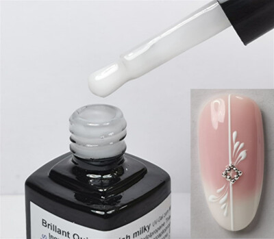Brillant Quick Finish Milky 10ml UV LED ohne Schwitzschicht Versiegler milchig