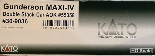 Kato 30-9036 Gunderson Maxi IV Double Stack Well Car Set ~ AOK 55356 ..HO Scale - Picture 2 of 5