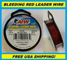 AFW American Fishing Wire Bleeding Leader Wire 1x7 Stainless Steel, PICK SIZE!