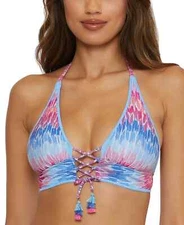 Becca Women's Joshua Tree Halter Bikini Top $88 Size L