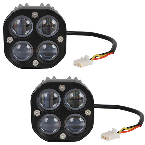 For Yamaha Banshee 350 Pair LED Headlight Kit w/ Bracket 1996-2001 White Yellow - Picture 6 of 12