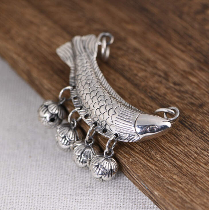 I05 Rimorchio Pesce Argento Sterling 925 Incurvate Nappe Con Boccioli - Foto 7