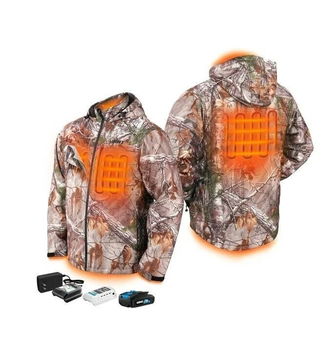HART 20V Men's Heated Medium-Duty Jacket, Realtree Xtra Camouflage, Size M. NEW