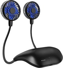 10000mAh Portable Folding Hanging Neck Fan 6 Speeds, Last 48hrs, 360  Rotation